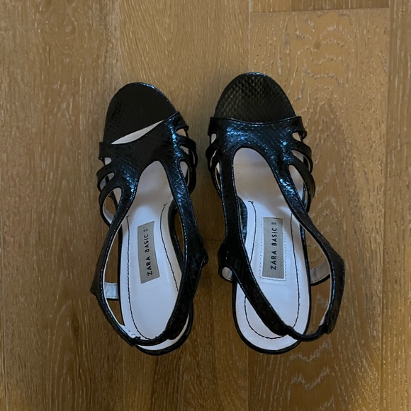 Zara basic heels black snakeskin - Picture 6 of 9